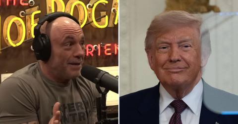 Photo of Joe Rogan and Donald Trump.