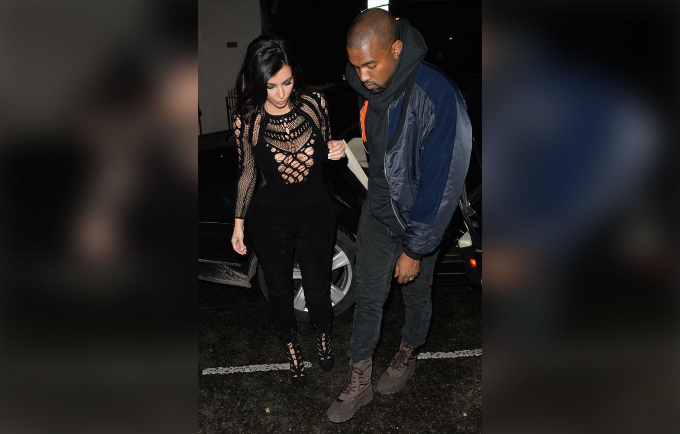 Kim Kardashian and Kanye West at Hakkasan Mayfair