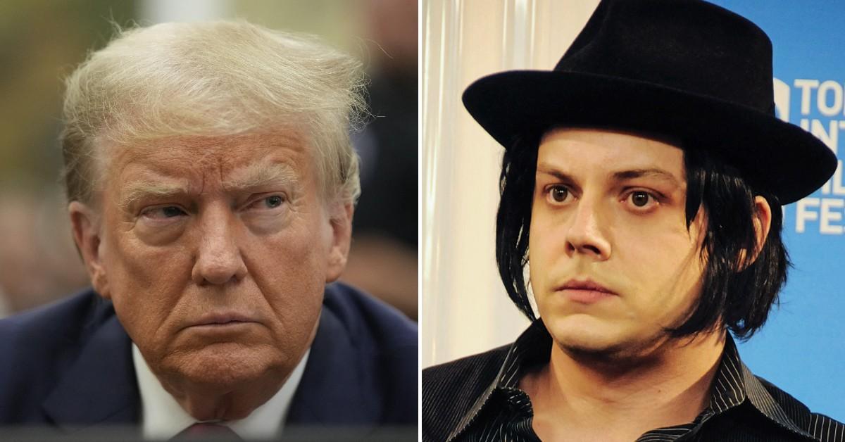 Split photo of Donald Trump and Jack White