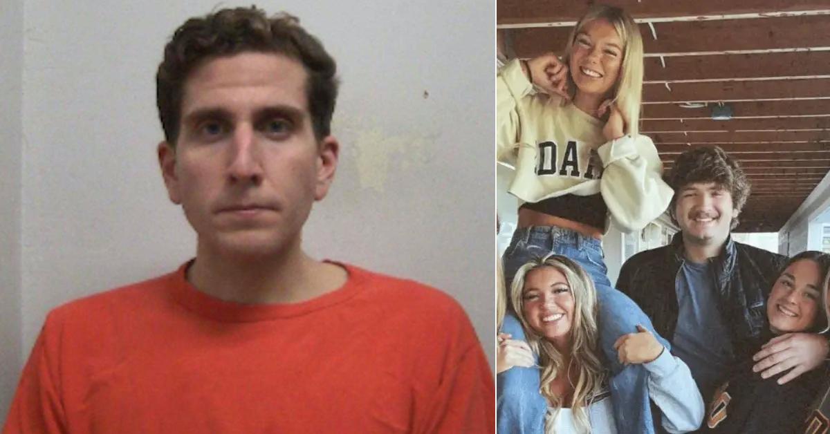 Photo of Bryan Kohberger; picture of Idaho Four murder victims.