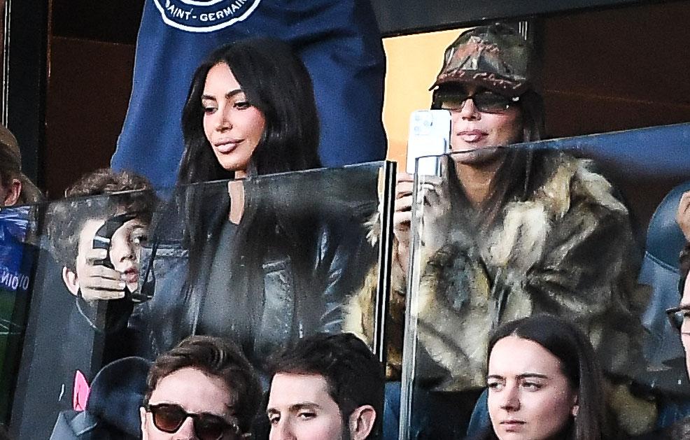 kim kardashian at psg vs rennes match