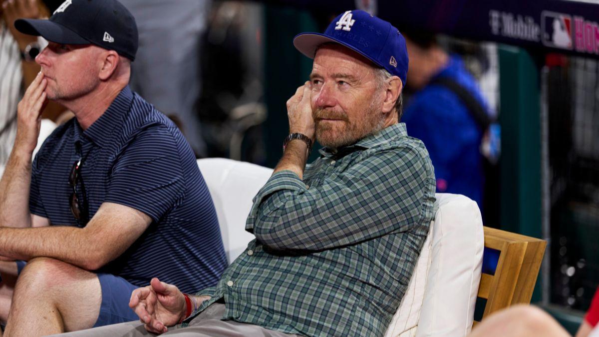 Image of Bryan Cranston took in the action from Citizens Bank Park as Jordan Walker claimed the 2026 Home Run Derby title.