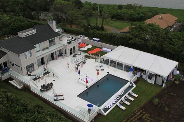 Ariel view of house