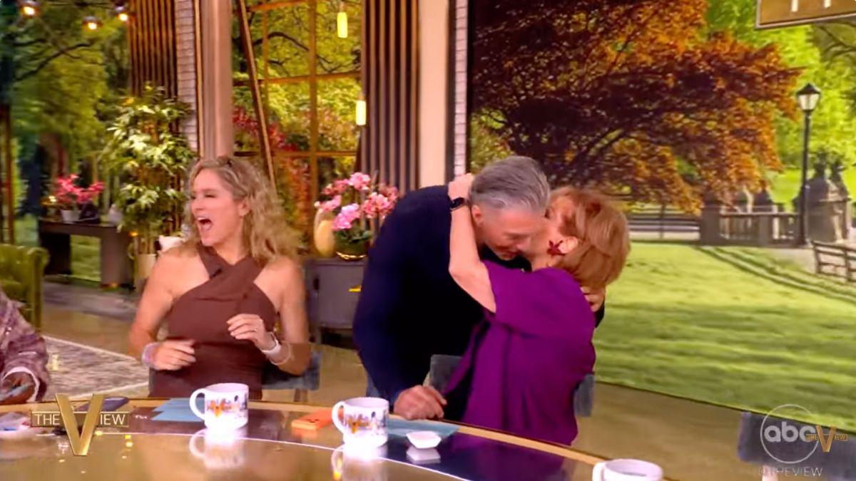 photo of Joy Behar kissed Anson Mount on the Wednesday, July 22, episode of 'The View.'