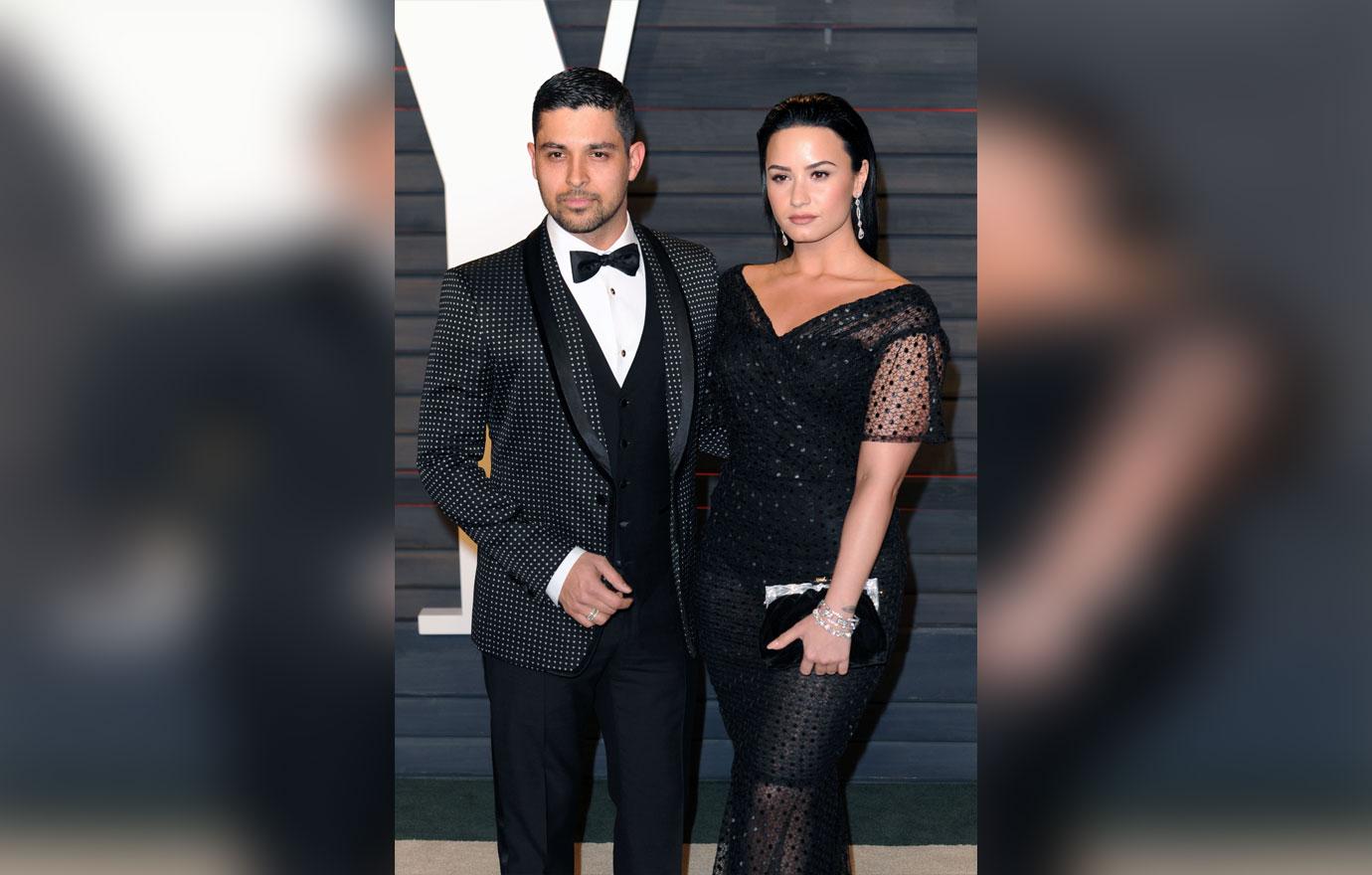 Demi Lovato and Wilmer Valderrama attend the Vanity Fair Oscar Party together in LA