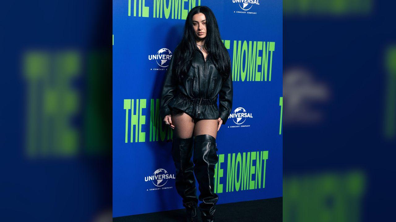 Photo of Charli XCX wore a sheer dress while boating on the River Thames during the 'Playboy' photoshoot.