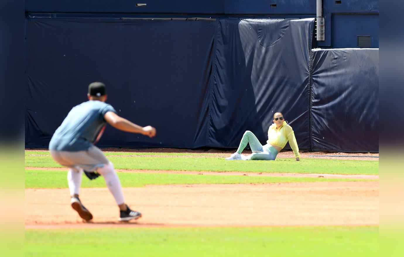 Jennifer Lopez watches Alex Rodriguez train nephew