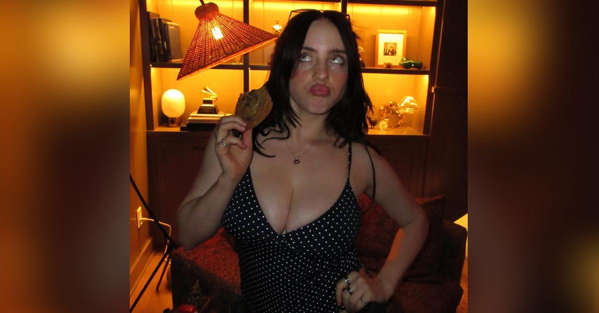 Photo of Billie Eilish stunned in a low-cut top in a new Instagram post.