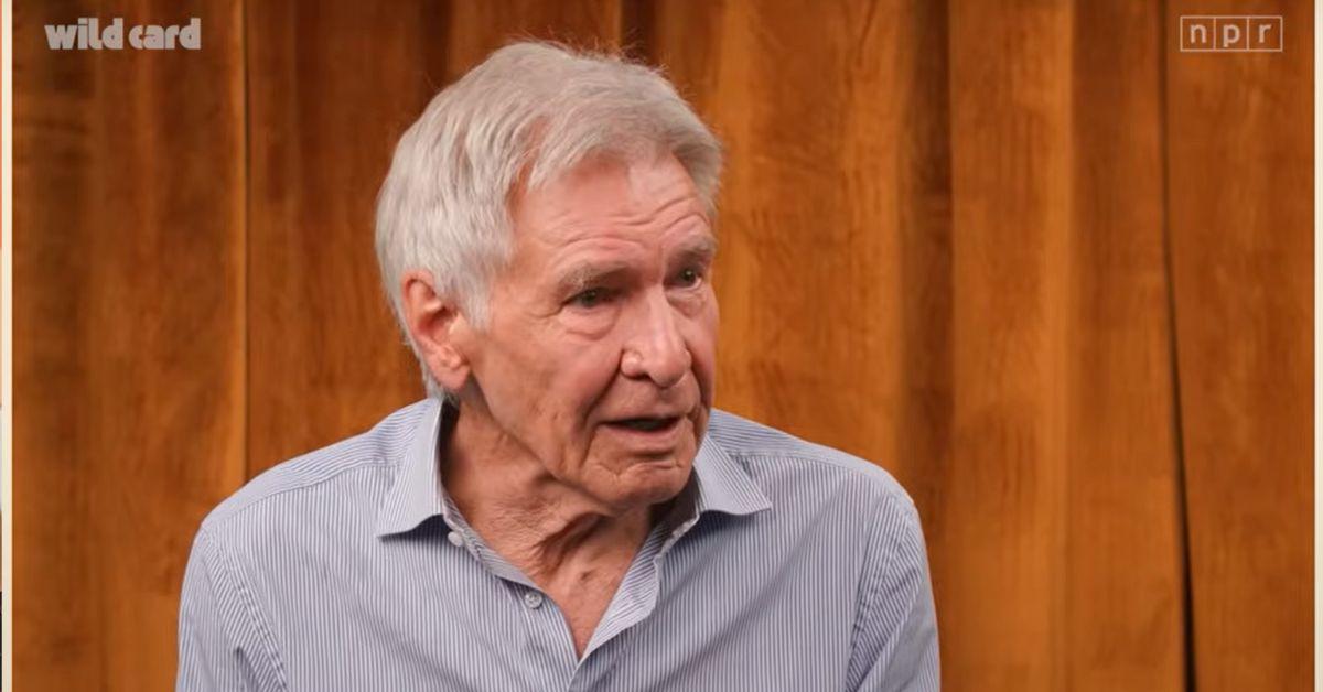 image of Harrison Ford said 'old people can love too.'