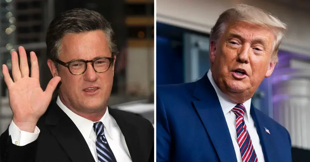 Composite photo of Joe Scarborough and Donald Trump