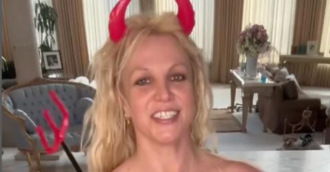britney spears devil costume missed halloween cherries watch