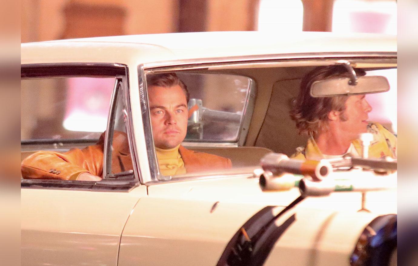 EXCLUSIVE: Leonardo Di Caprio and Brad Pitt shoot Once Upon a Time in Hollywood