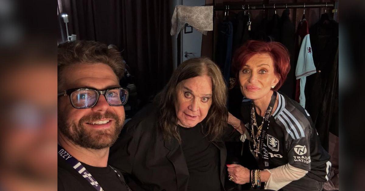 Photo of Jack, Ozzy and Sharon Osbourne. 