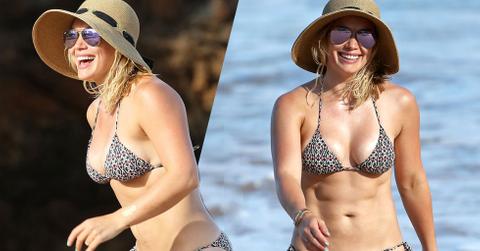 hilary duff-sexy beach bikini body photos