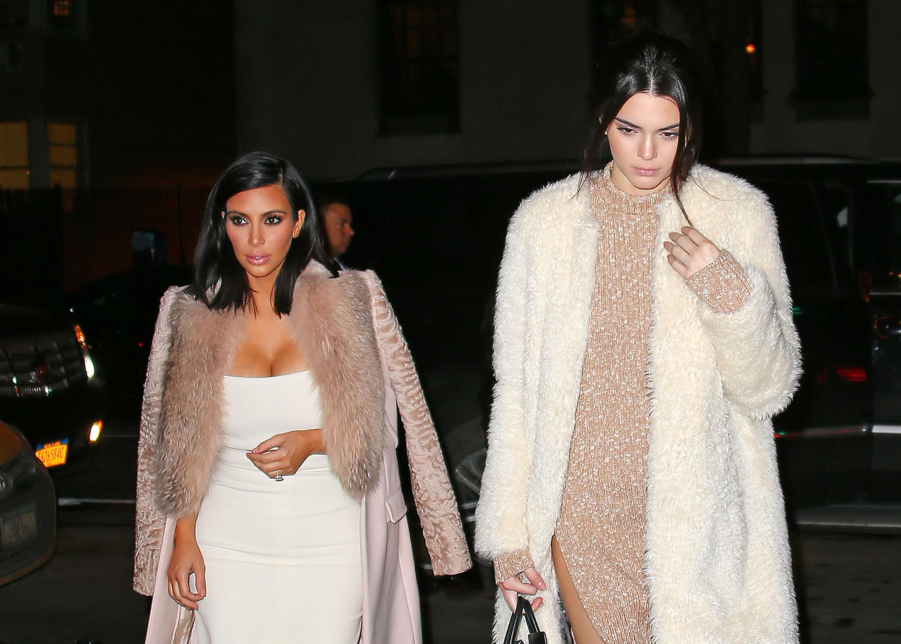 Kim Kardashian, Khloe Kardashian and Kendall Jenner go to Gramercy Hotel in NYC