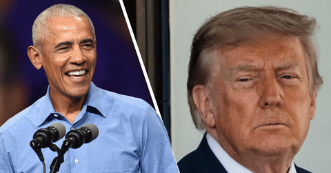 Photo of Barack Obama and Donald Trump.