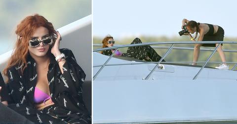 bella thorne photo shoot on yacht in miami