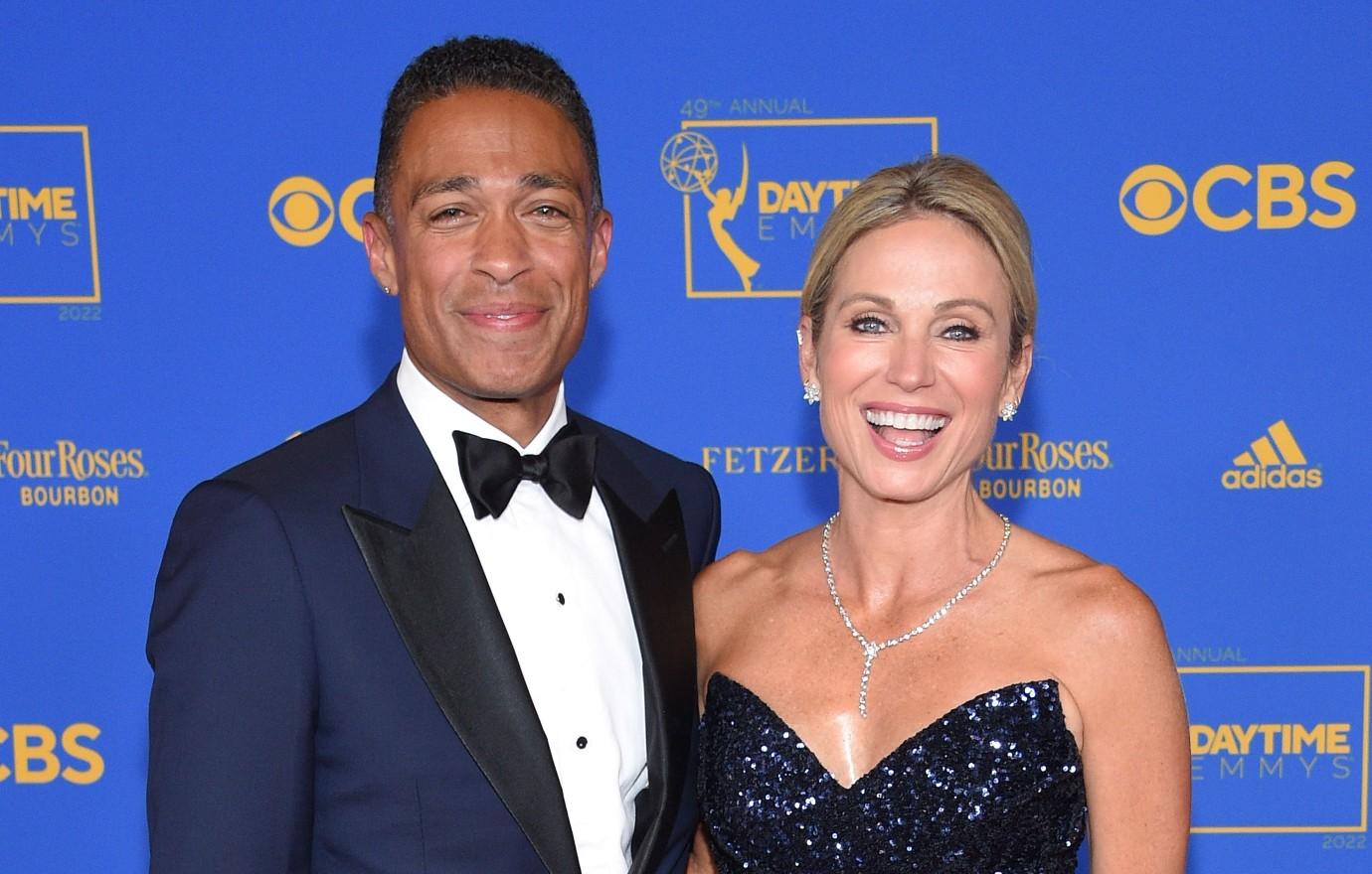 amy robach spotted nyc coffee run indefinite leave tj holmes affair