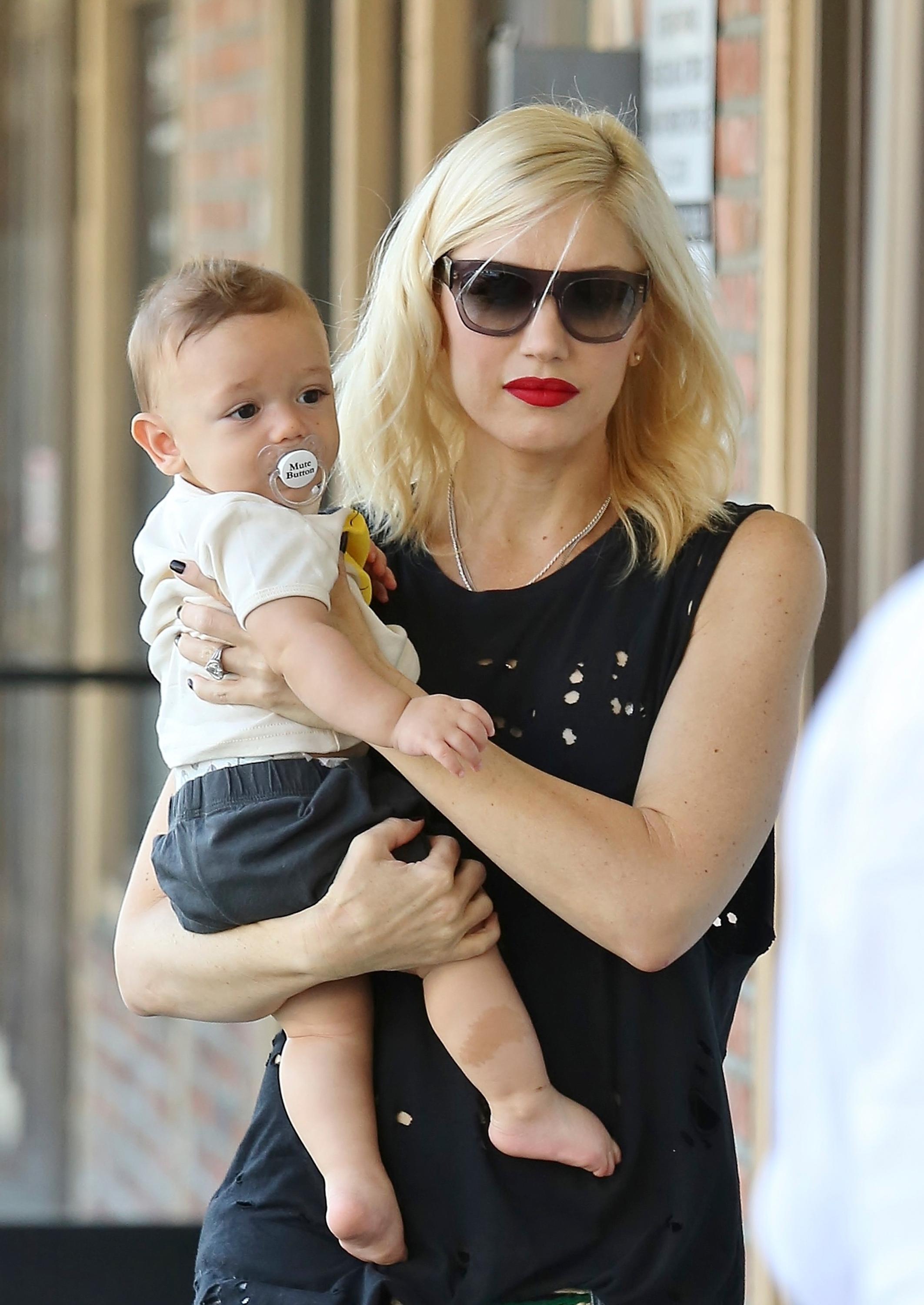 Gwen Stefani and son Apollo visit Jesun Acupuncture Clinic in Westlake, California