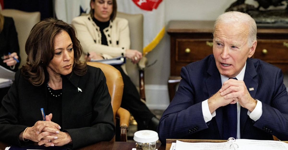 A photo of Vice President Kamala Harris and President Joe Biden