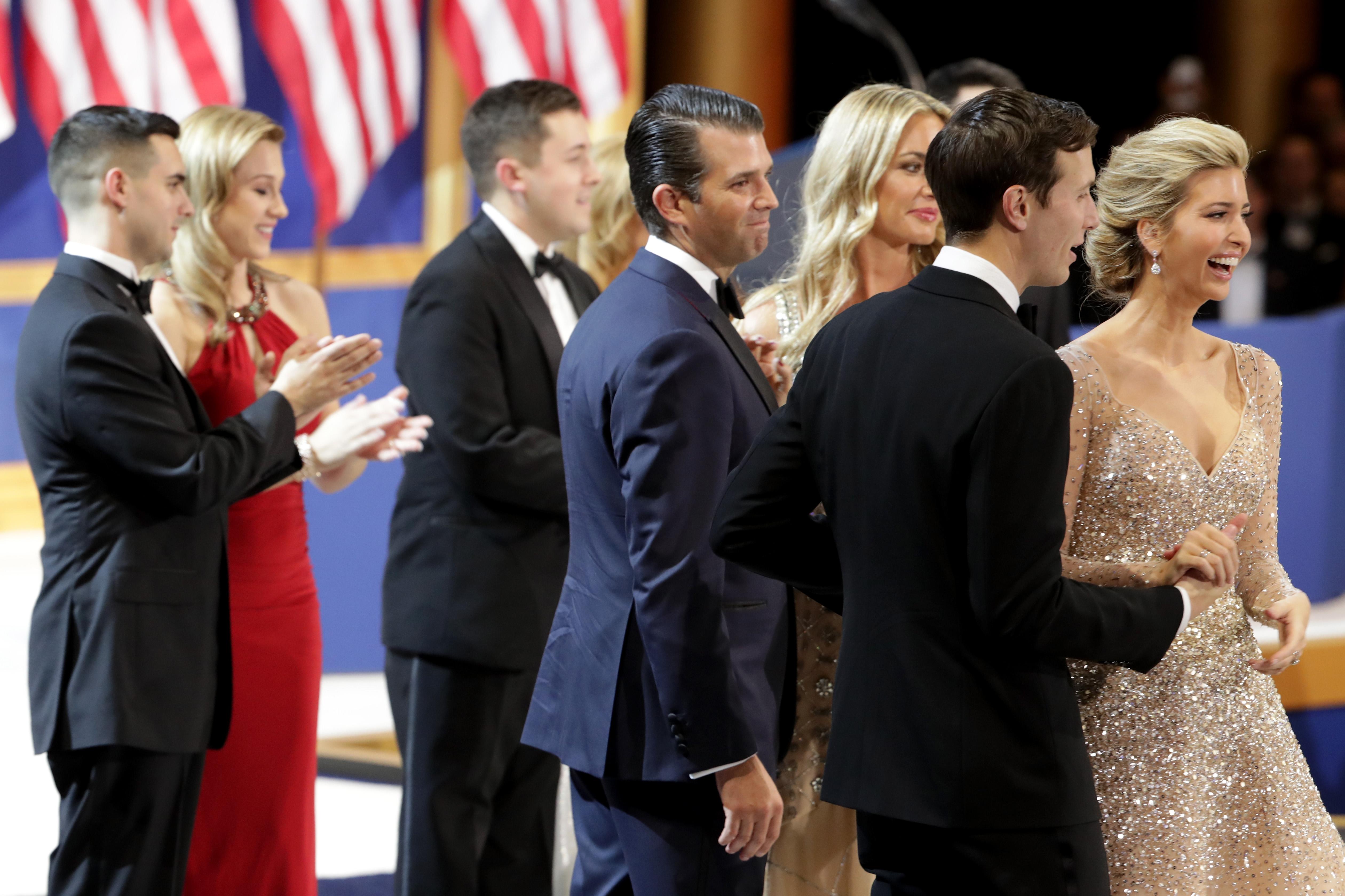 President Donald Trump Attends A Salute To Our Armed Services Ball