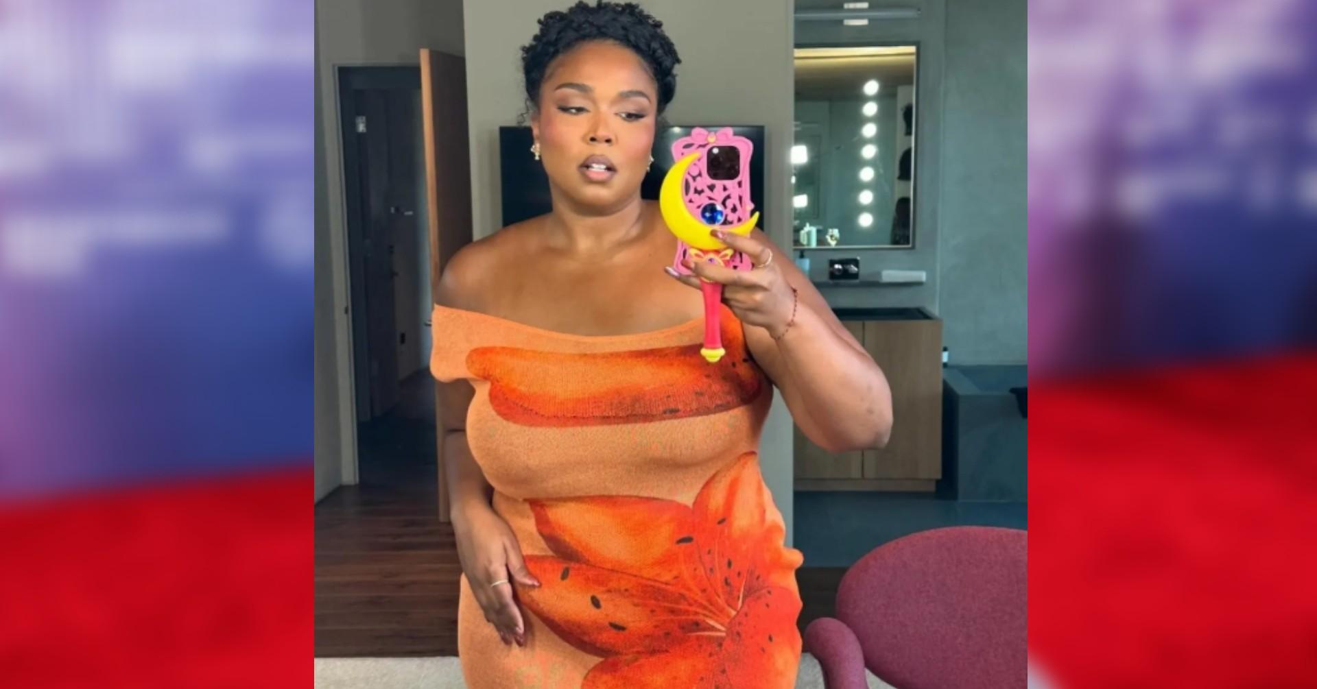 lizzo flaunts slim figure tight dress dramatic weight loss