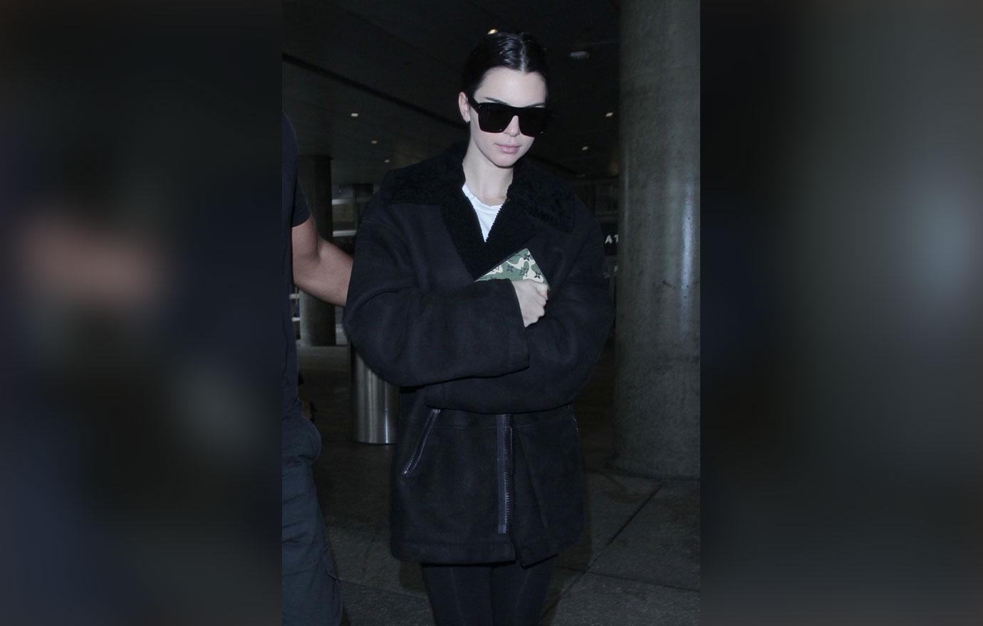 Kendall Jenner touches down at LAX airport in Los Angeles