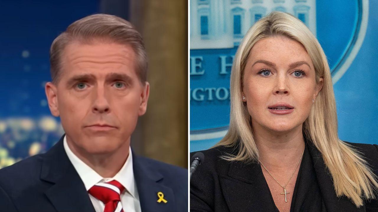 Photo of Scott Jennings and Karoline Leavitt.