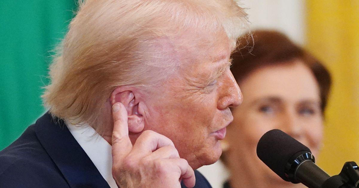 donald trump ripped apart pretending hit ear crypto event disgusting