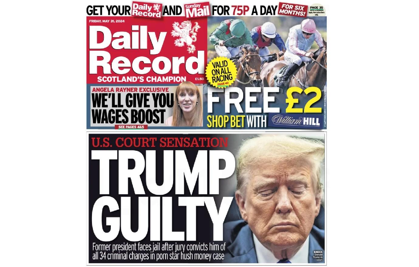 trump cover daily record