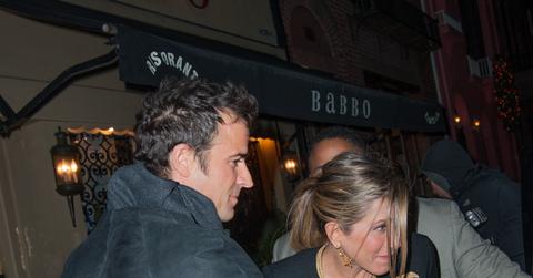 EXCLUSIVE: Justin Theroux and Jennifer Aniston leaving Babbo Ristorante in New York City **NO DAILY MAIL SALES**