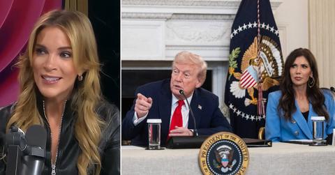 split of Megyn Kelly, Donald Trump & Kristi Noem.