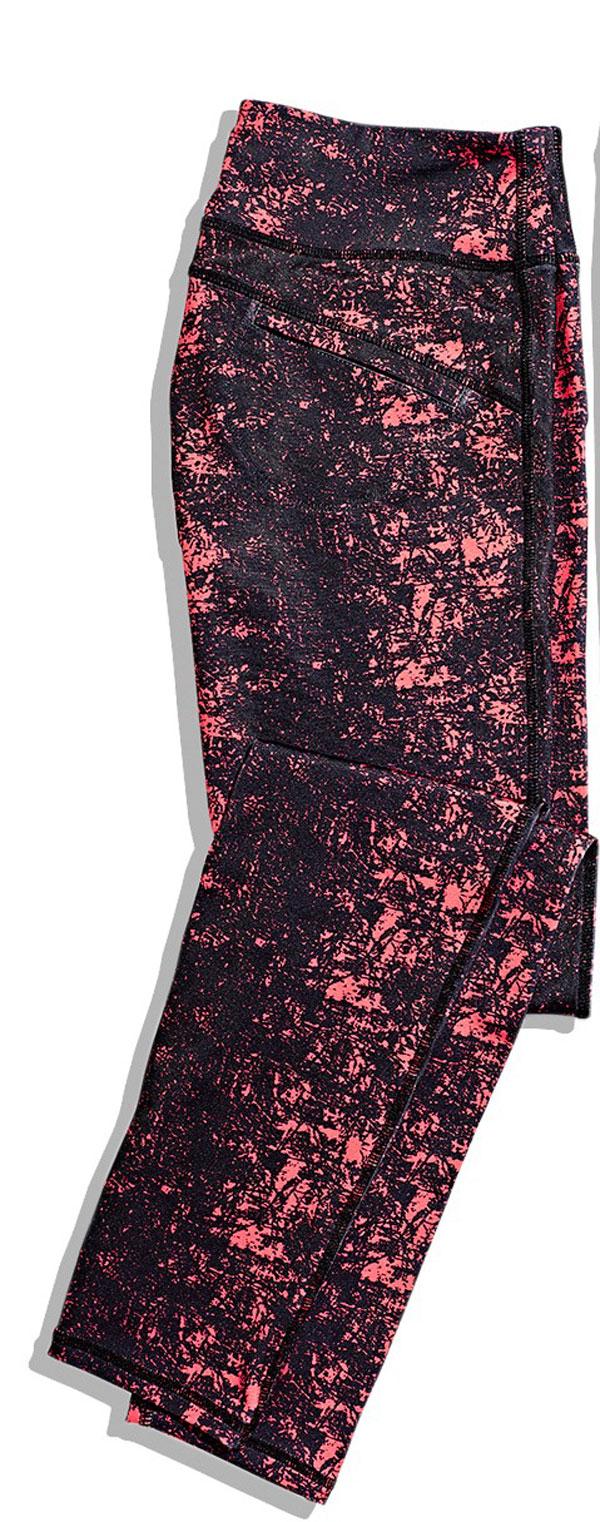 Pink and Black Marble Printed Leggings, Marshalls, _24.99