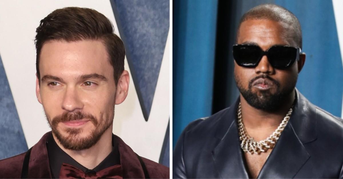 Split photos of Matthew Koma and Kanye West.