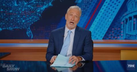 Jon Stewart 'Threw Up' Reading Donald Trump's Card To Jeffrey Epstein