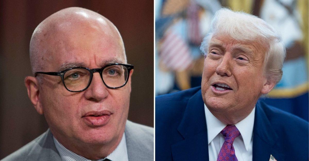 Composite photo of Michael Wolff and Donald Trump