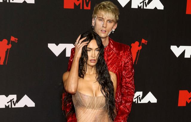 Megan Fox & Machine Gun Kelly Match At Michael Rubin's White Party