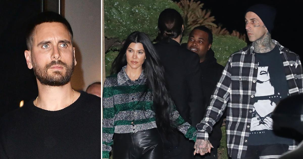 scott disick going crazy kourtney kardashian travis barker engagement news ok