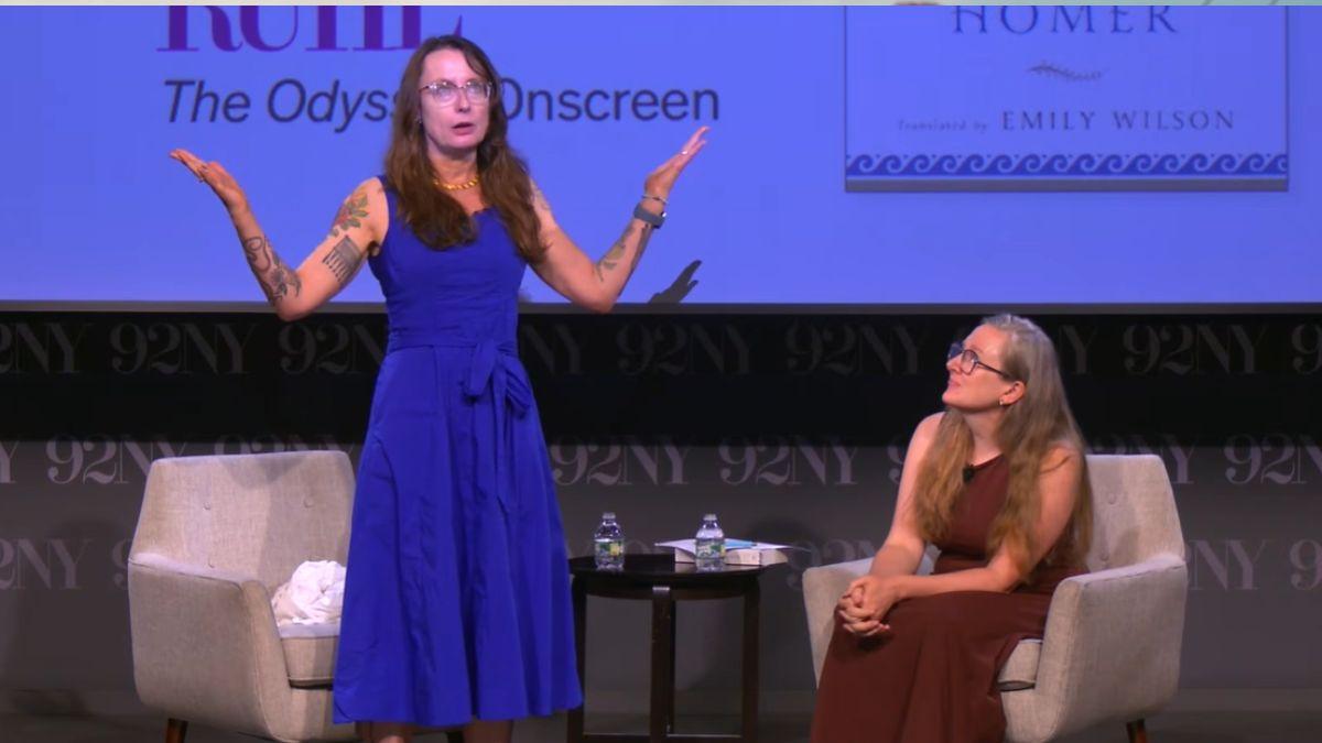 Image of Emily Wilson criticized Christopher Nolan's dialogue and said the film's language felt flat and overly expository.