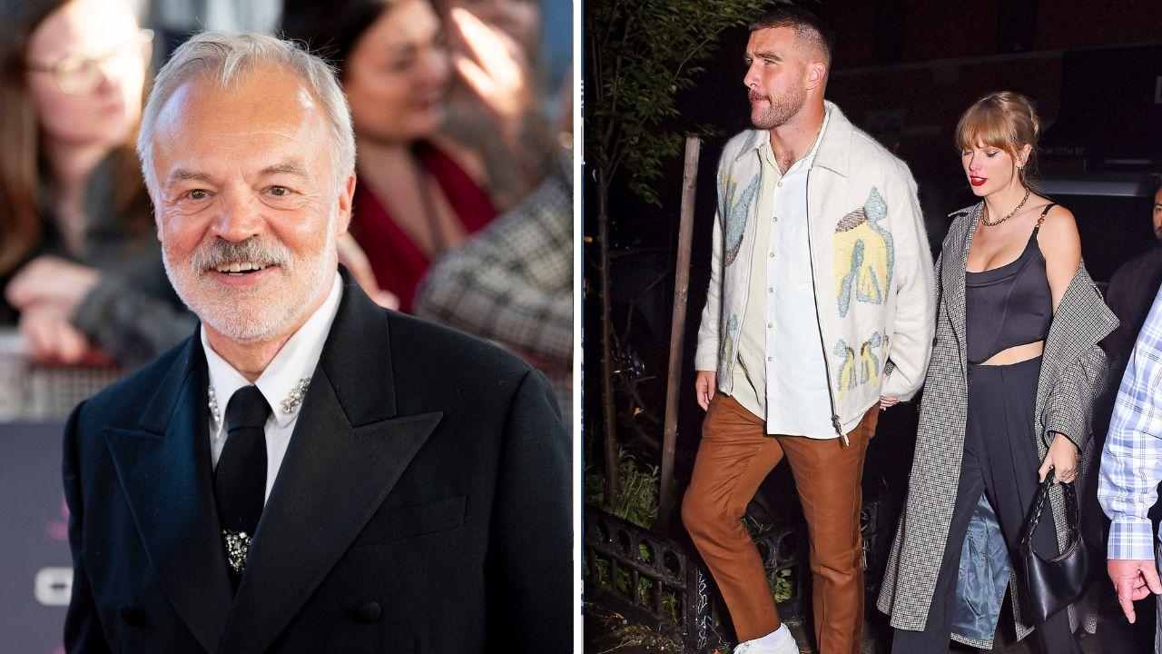 Image of Graham Norton, Travis Kelce, Taylor Swift