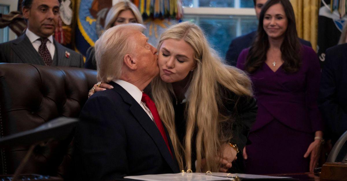 image of Donald Trump and Erika Kirk looked very cozy at the White House on Monday, November 10.