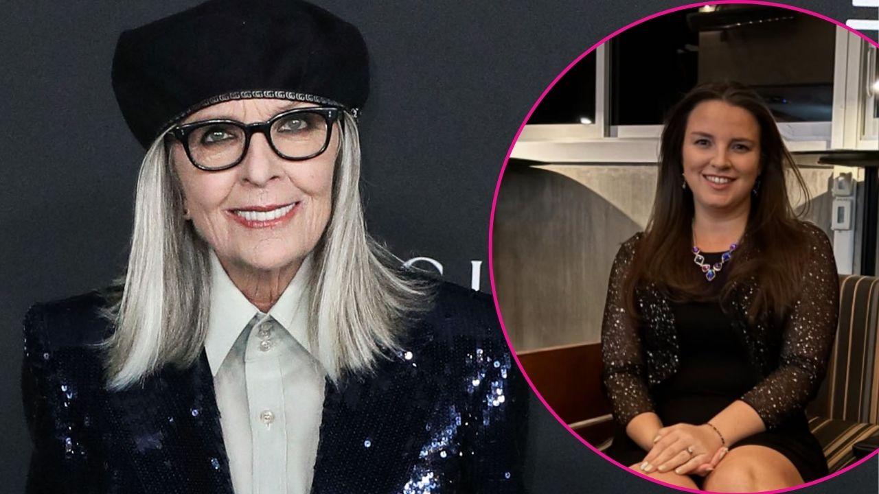 Split photo of Diane Keaton and Dexter Keaton White