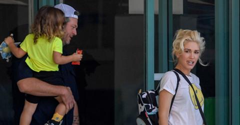 EXCLUSIVE: Gwen Stefani and Blake Shelton take Apollo to a children’s gym in West Hollywood
