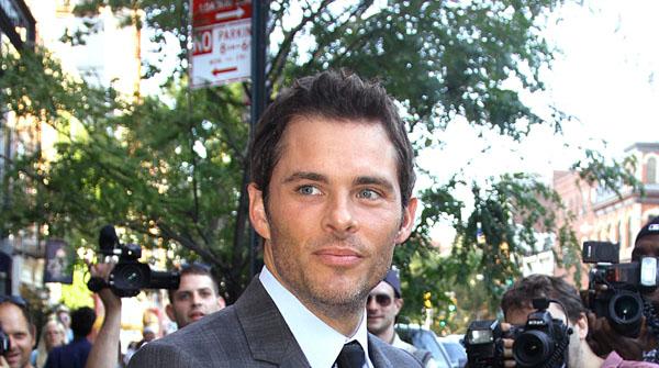 James Marsden was all smiles and suited up as he left his hotel in Lower Manhattan