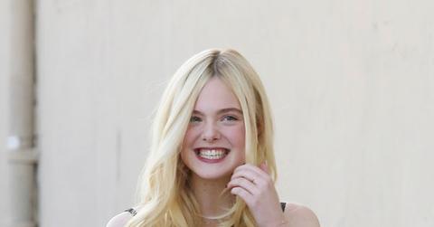 Elle fanning black shirt