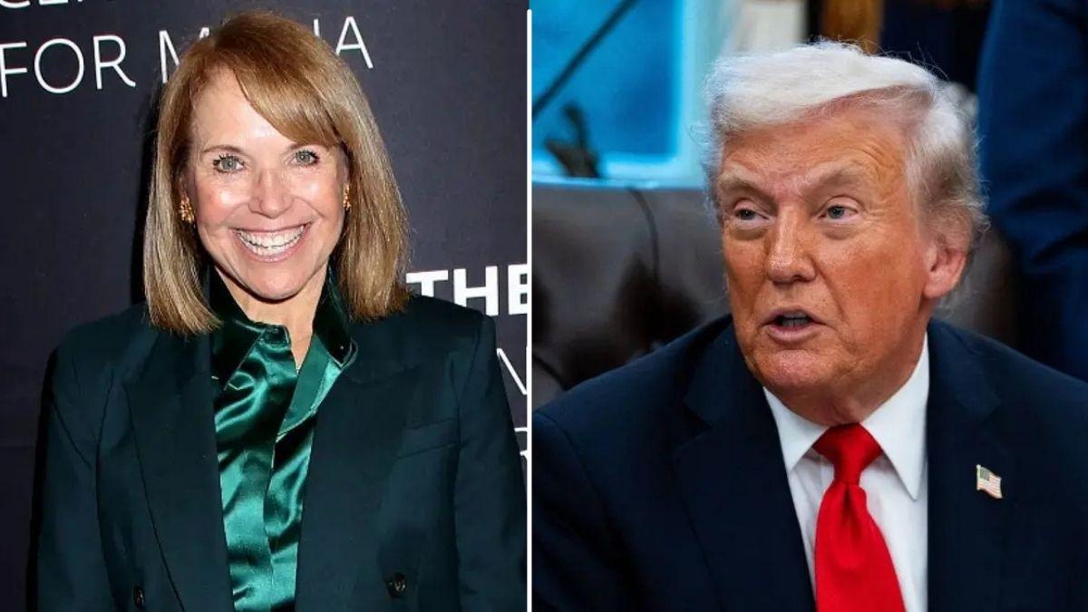 image split of trump and Katie couric