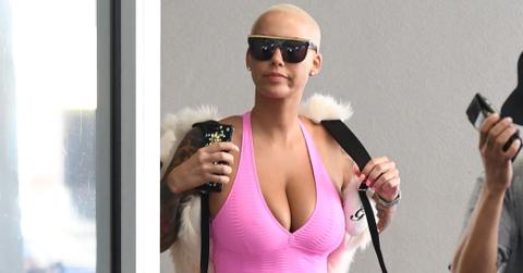 *EXCLUSIVE* Amber Rose exits a dermatology center in 90210