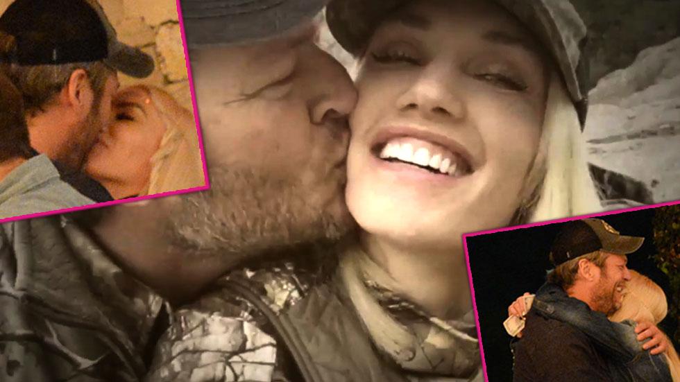 blake shelton gwen stefani pda voice kissing