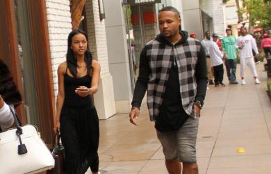 Karrueche Tran and a friend goes shopping at the Grove in Hollywood