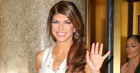 TV Personality Teresa Giudice spotted all smiling while leaving the NBC Studios in New York City